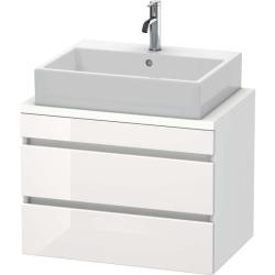 Тумба/шкафчик для консоли/столешницы Duravit DuraStyle под раковину 80х47,8х51,2 см, подвесная, ДСП, цвет: белый глянец/белый матовый, 2 выдвижных ящика, прямоугольная