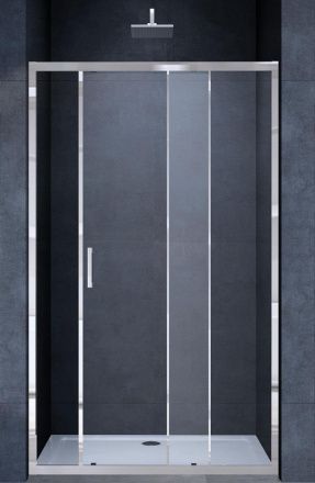 Душевая дверь Vincea Alpha  130х190 см, прозрачное стекло, профиль хром, левое/правое, плоская/в нишу, дверь раздвижная