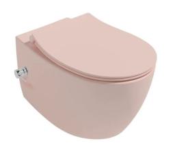 Унитаз подвесной ISVEA Sentimenti Neo, с функцией биде, 363х510х340 мм, цвет: лососевый матовый, горизонтальный (в стену) выпуск, без сиденья, безободковый, антивсплеск, под скрытый бачок