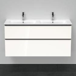 Тумба под раковину Duravit D-Neo, 128х46,2х62,5 см, подвесная, 2 выдвижных ящика, ДСП, цвет: белый глянец, шкафчик навесной, прямоугольная, правая/левая, в ванную комнату