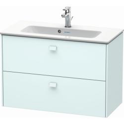 Тумба под раковину Duravit Brioso, 82х47,9х56,1 см, подвесная, 2 выдвижных ящика, ДСП, цвет: светло-голубой, шкафчик навесной, механизм доводчика, прямоугольная, правая/левая, в ванную комнату