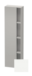 Пенал Duravit DuraStyle, 50x24x180 см, подвесной, (левый), с дверцей, с закрытыми/открытыми полками, цвет: бетонно-серый/белый матовый, в ванную комнату