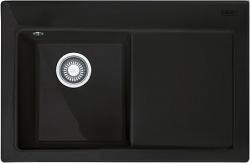 Мойка кухонная Franke MYTHOS MTK 611-78, 78х51 см, врезная, керамическая (Fraceram®), прямоугольная, цвет антрацит, без отверстия под смеситель, с крылом, левосторонняя, чаша слева