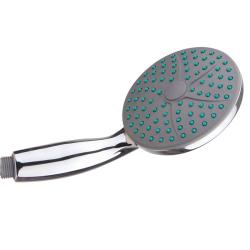 Лейка душевая Melodia Prime 115 мм L235 мм ручная, круглая, 1 режим, хром/серый/зеленый, ABS пластик, для душа/ванной MKP20560P