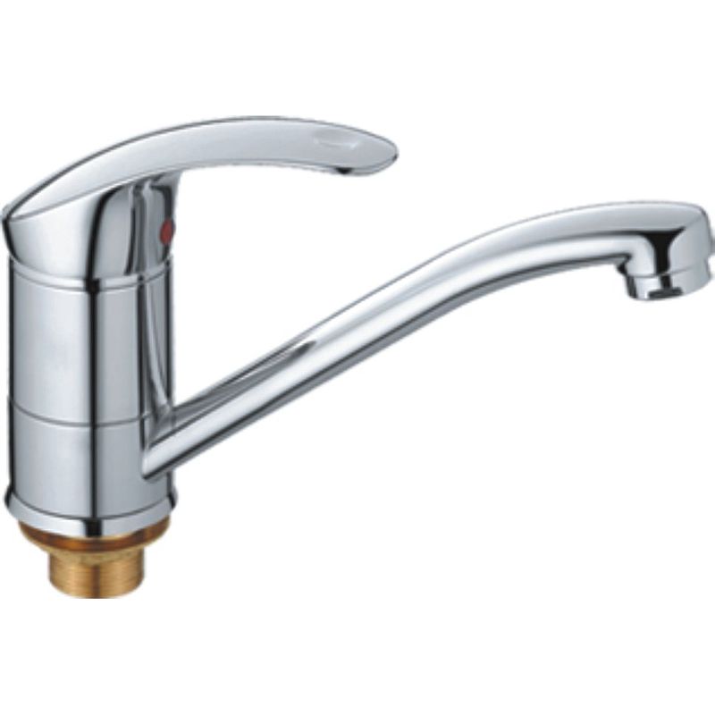 Смеситель для кухни/мойки HAIBA CRON однозахватный, поворотный, длина 148 мм, силумин, цвет хром