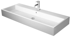 Раковина DURAVIT Vero Air, 120х47х16,5 см, подвесная, прямоугольная, санфарфор, шлифованная цвет белый, 1 отверстие под смеситель, без перелива