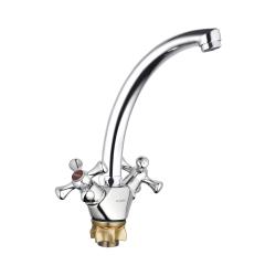 Смеситель для кухни G-lauf двухвентильный с поворотным изливом хром QSL4-B827