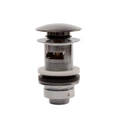 Донный клапан Arrowhead 1-1/4", 80 мм с переливом, с переходником на 7/8, клик-клак, хром, латунный, круглый, для раковины, с переливом, для раковины/умывальника