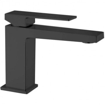 Смеситель для раковины Webert Pegaso однорычажный, неповоротный, длина 128 мм, латунь, цвет черный матовый