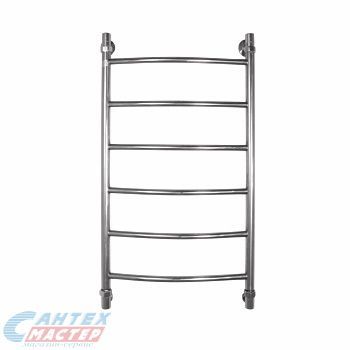 Полотенцесушитель 800х400 мм Energy Classic водяной. 3/4" дюйма, нижнее подключение, из нержавеющей стали, форма лесенка дугой, настенный, цвет хром, для ванны, вертикальный, к стояку горячей воды, отопления, межосевое расстояние