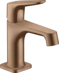 Смеситель для раковины/умывальника Axor Citterio M 70, однорычажный, фиксированный излив, длина излива 10,4 см, керамический, латунь, цвет шлифованное красное золото, со сливным гарнитуром