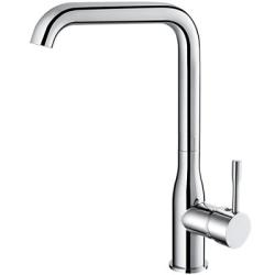 Смеситель для кухни/мойки LEDEME, однорычажный, поворотный, латунный, длина излива 188 мм, латунь, цвет хром