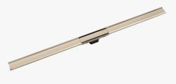 Дренажный канал Geberit CleanLine80, для трапа, цвет шампань, для душа в полу, без затвора, прямой выпуск, L=30-90см, нержавеющая сталь, прямоугольный