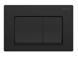 Кнопка смыва Aquatek Small прямоугольная, цвет черная матовая, пластик, клавиша управления (клавиши квадрат), для INS-0000018  с верхней кнопкой смыва, двойная, механическая, панель, универсальная, размер 212х142х10.5 мм