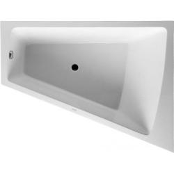 Ванна Duravit Paiova 170х130 см пристенная, акриловая, цвет: белый, с фронтальной панелью, рамой (без гидромассажа, сифона), асимметричная/угловая, с одним наклоном для спины справа, правосторонняя