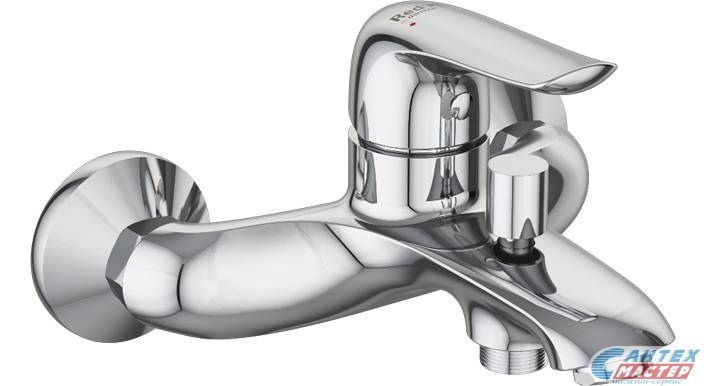 Смеситель для ванны/душа Damixa Palace Evo 2, однорычажный, керамический, настенный, излив короткий литой 183 мм, латунь хром