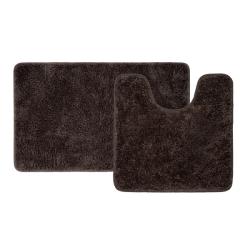 Набор ковриков IDDIS Base для ванной комнаты 500х800+500х500 мм микрофибра, цвет темно-коричневый BSET08Mi13