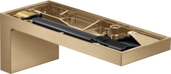 Излив для ванны Axor MyEdition, без панели, без переключателя на душ, настенный, неповоротный, латунь, цвет: шлифованная бронза, прямоугольный, длина излива 17,6 см, встраиваемый/встроенный, для смесителя/ванны/ванной/душевой, без смесителя