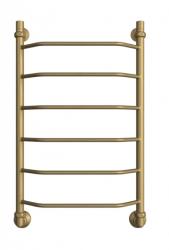 Полотенцесушитель Двин E 80/50, водяной (1"-1/2" К3  золотой матовый), универсальное подключение, нержавеющая сталь, настенный, форма лесенка, цвет золотой матовый, к отоплению и ГВС, для отопления, обогрева в ванной