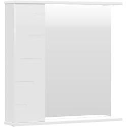 Зеркальный шкаф Volna Joli 60, 70х14,6х70 см, подвесной, с LED/ЛЕД-подсветкой, цвет белый, зеркало, 1 распашная дверца, прямоугольный, левый, левосторонний