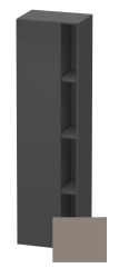 Пенал Duravit DuraStyle, 50x36x180 см, подвесной, (левый), с дверцей, с закрытыми/открытыми полками, цвет: графит/базальт, в ванную комнату