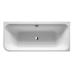 Ванна Duravit Happy D.2 180х80 см пристенная, акриловая, цвет: белый, с фронтальной панелью, ножками, (без гидромассажа, сифона), прямоугольная/угловая, с двумя наклонами для спины, правосторонняя