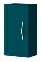 Шкаф Cezares Tiffany, 30х20х55 см, подвесной, (правый/левый/универсальный), 1 распашная дверца, цвет зеленый, в ванную комнату, правосторонний/левосторонний/универсальный