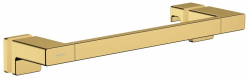 Ручка Hansgrohe AddStoris для двери в душевую, 39,8 см, цвет: полированное золото, металлическая, квадратная, для душа
