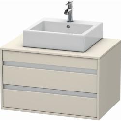 Тумба под раковину для консоли/столешницы Duravit Ketho 80х49,6х55 см, подвесная, ДСП, цвет: серо-коричневый, 2 выдвижных ящика, прямоугольная