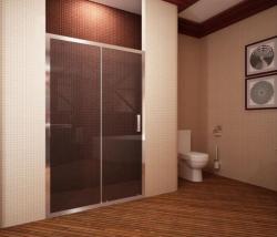 Душевая дверь раздвижная Koller Pool FAP12X 120х195 см, стекло прозрачное, профиль хром, левая/правая, плоская/в нишу, дверь раздвижная