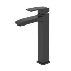 Смеситель для раковины/умывальника Raglo R01.15.06 однорычажный, высокий, неповоротный, фиксированный, излив длина 166 мм высота 255 мм латунь, цвет черный