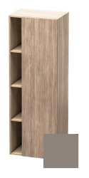 Пенал Duravit DuraStyle, 50x36x140 см, подвесной, (правый), с дверцей, с закрытыми/открытыми полками, цвет: сосна серебристая/базальт, в ванную комнату