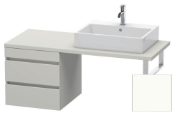 Тумба/шкафчик для консоли/столешницы Duravit DuraStyle под раковину 50х54,8х51,2 см, подвесная, ДСП, цвет: бетонно-серый/белый матовый, 2 выдвижных ящика, прямоугольная