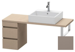 Тумба/шкафчик для консоли/столешницы Duravit DuraStyle под раковину 30х47,8х51,2 см, подвесная, ДСП, цвет: лен/базальт, 2 выдвижных ящика, прямоугольная