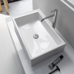 Раковина DURAVIT Vero Air WonderGliss 50х38х14 см, накладная, прямоугольная, санфарфор, цвет белый, без отверстия/площадки под смеситель, антигрязевое покрытие, без перелива