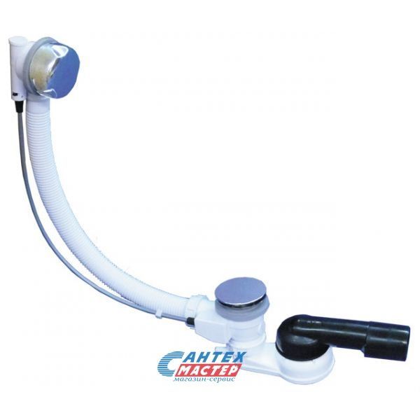 Сифон Ду40/50 с поворотным шарниром, с переливом для ванн, HL 555N