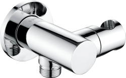 Шланговое подключение Deante Cascada, цвет хром, круглое, с держателем душевой лейки, резьбовое соединение, настенное, для душа/ванной