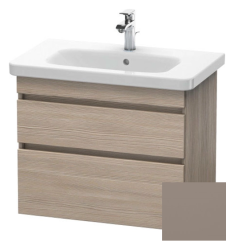 Тумба под раковину для консоли/столешницы Duravit DuraStyle 80х47,8х51,2 см, подвесная, ДСП, цвет: сосна серебристая/базальт, 2 выдвижных ящика, прямоугольная