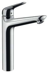 Смеситель для раковины Hansgrohe Novus 230 однорычажный, фиксированный излив, длина излива 18 см, керамический, латунь, цвет хром, без донного клапана