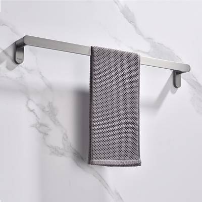 Полотенцедержатель Raglo R300.01.09, одинарный, 600 мм настенный, неповоротный, нержавеющая сталь, для полотенец в ванную/туалет/душевую кабину, цвет графит