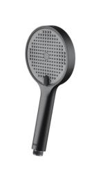 Душевая лейка IDDIS Aiger круглая, 4 режима, размер 120 мм, ABS-пластик, цвет черный матовый/темно-серый, для душа/ванной AIG4FB0i18