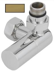 Вентиль Сунержа 3D правый цилиндр G 1/2" НР х G 3/4", цвет матовое золото