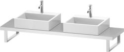 Столешница Duravit Brioso, для консоли, консольное полотно, 80х48 см, ДСП, прямоугольная, цвет: белый матовый,  для двух раковин/умывальников/рукомойников, 2 выреза под раковину, установка по краям