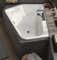 Ванна Duravit Paiova 5 190х140 см встраиваемая, акриловая, цвет: белый, (без гидромассажа, ножек, сифона, фронтальной панели), асимметричная/угловая, с двумя разными наклонами для спины, левосторонняя