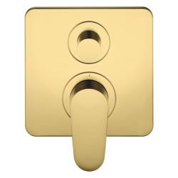 Смеситель для ванны Axor Citterio M однорычажный, скрытого монтажа, настенный/встраиваемый, квадратный, латунный, без излива, керамический, цвет полированное золото, без душевого шланга/лейки Смеситель для ванны Axor Citterio M однорычажный, скрытого монтажа, настенный/встраиваемый, квадратный, латунный, без излива, керамический, цвет полированное золото, без душевого шланга/лейки