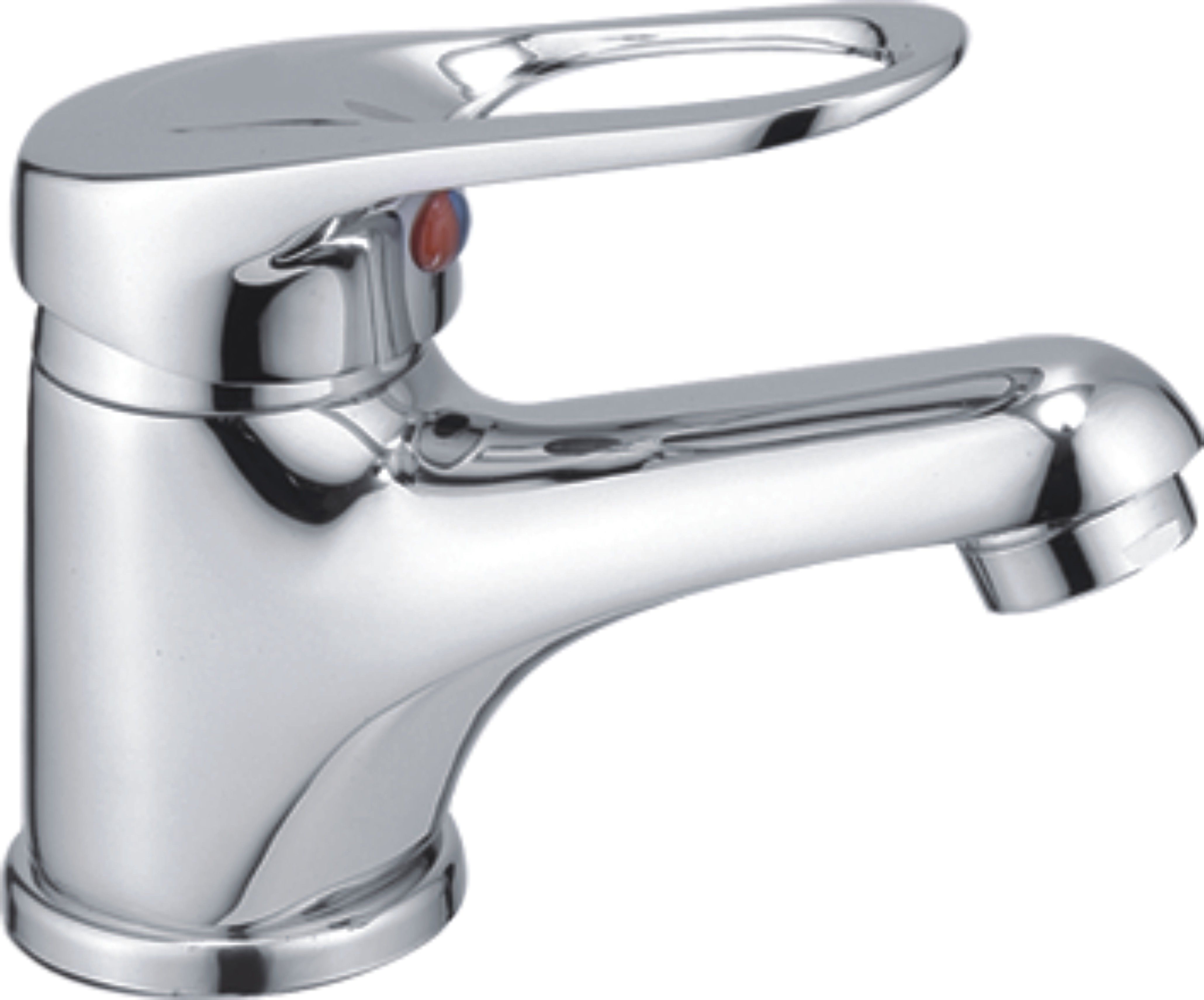 Смеситель для умывальника HAIBA однозахватный, неповоротный, латунный, длина 118 мм, латунь, цвет хром