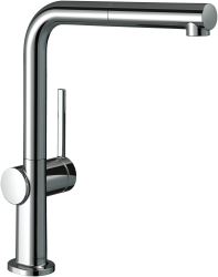 Смеситель для кухни/мойки Hansgrohe Talis M54, 270 1jet, однорычажный, керамический, с поворотным/вытяжным изливом, длина 21,5 см, латунь, цвет хром