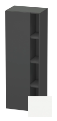 Пенал Duravit DuraStyle, 50x36x140 см, подвесной, (левый), с дверцей, с закрытыми/открытыми полками, цвет: графит/белый матовый, в ванную комнату