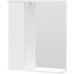 Зеркальный шкаф Volna Joli 50, 50х14,6х70 см, подвесной, с LED/ЛЕД-подсветкой, цвет белый, зеркало, 1 распашная дверца, прямоугольный, левый