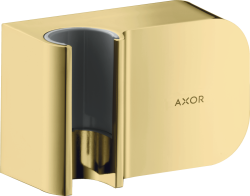 Держатель для душевой лейки Axor One Porter со шланговым подсоединением, 9,5х6х4,2 см, настенный, латунный, прямоугольный, цвет полированная медь, для душевого шланга, для душа/ванной/душевой кабины, на стенку